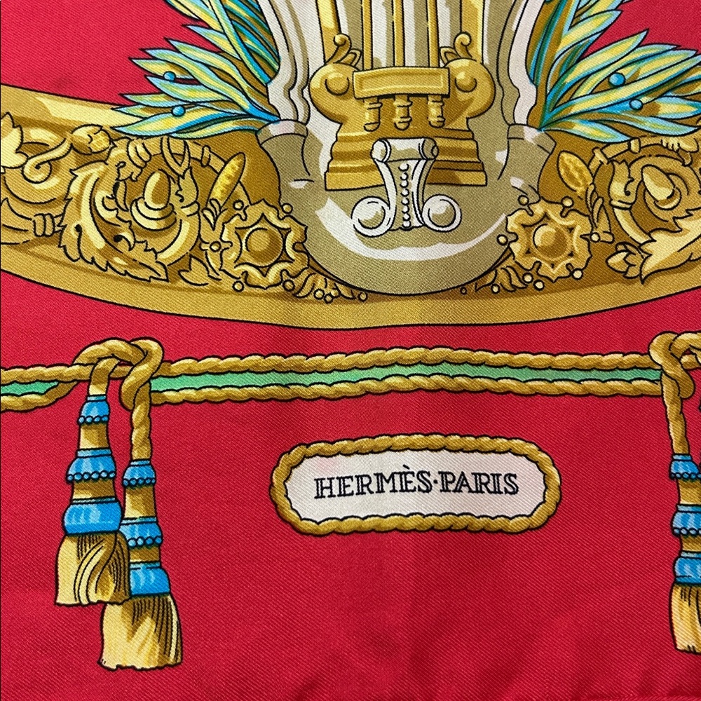 Vintage Hermes Silk Scarff “Homage A Charles Gabriel” - Picture 7 of 11